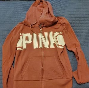 Pink zip up hoodies